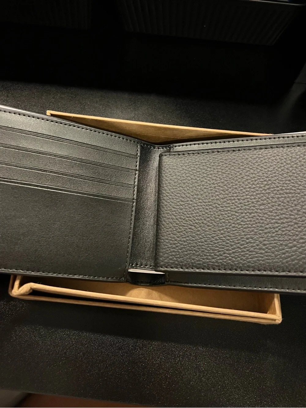 Coach Black Pebbled Leather Bifold Wallet